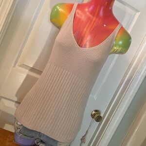 Mixit Women's Beige Ribbed Camisole